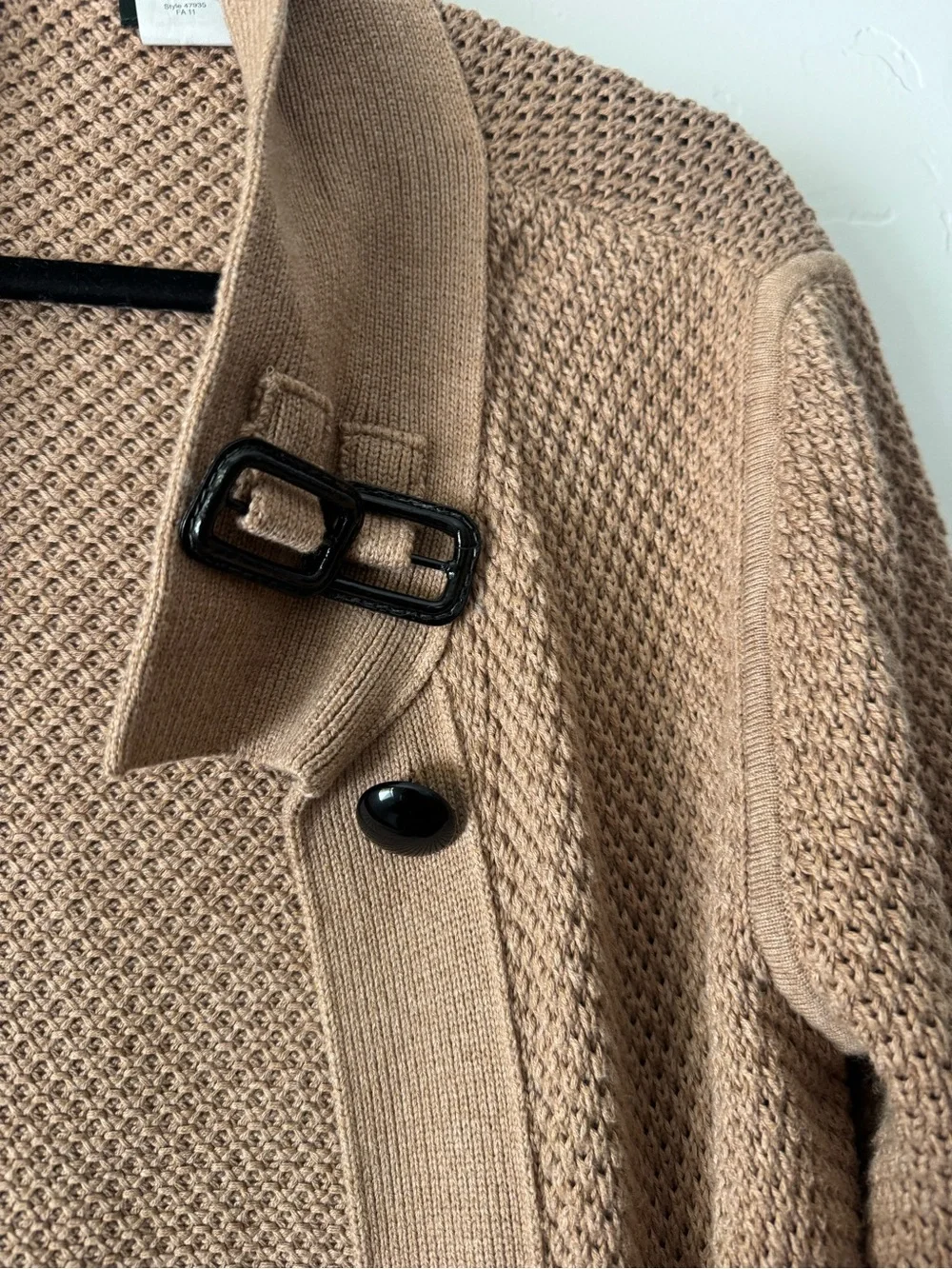 J. Crew Textured Knit Cardigan in Light Camel